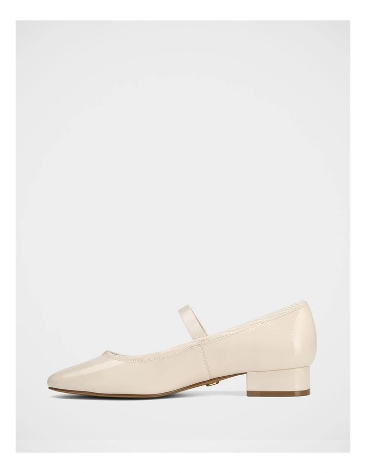 Alannah Crinkle Patent Leather Mary Jane in Ivory image 6