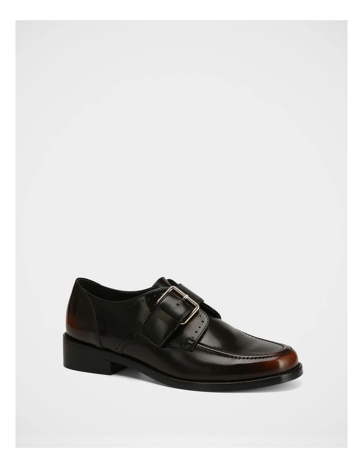 Fredi Leather Monk Strap Loafer in Dark Brown image 2