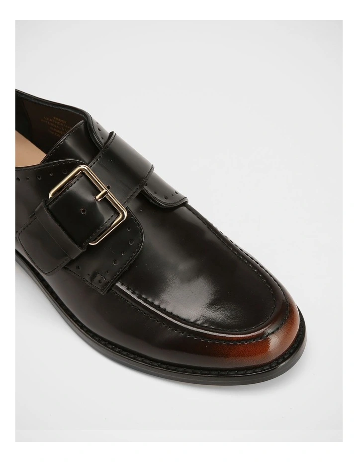 Fredi Leather Monk Strap Loafer in Dark Brown image 3