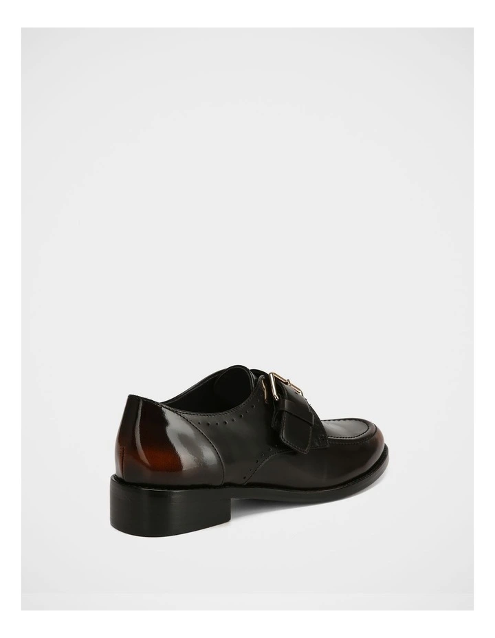 Fredi Leather Monk Strap Loafer in Dark Brown image 4