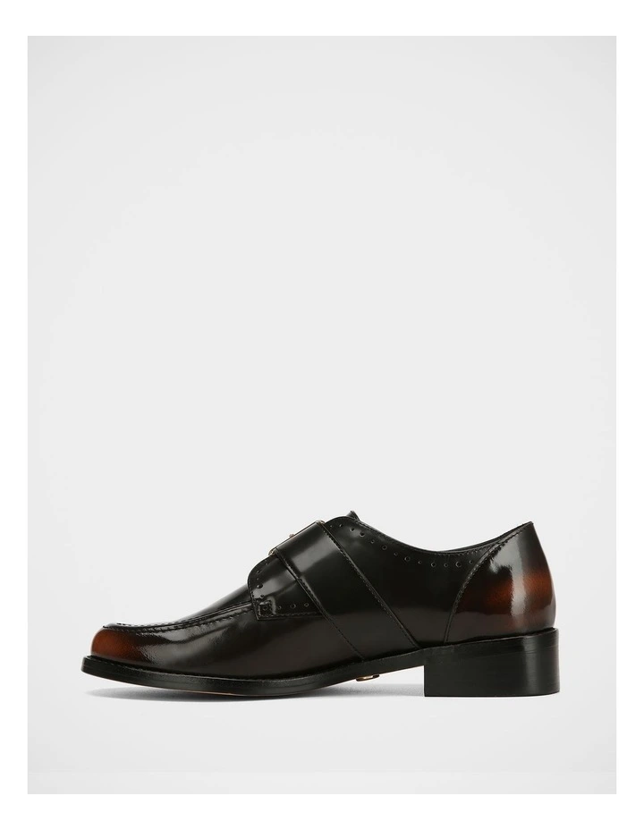 Fredi Leather Monk Strap Loafer in Dark Brown image 6