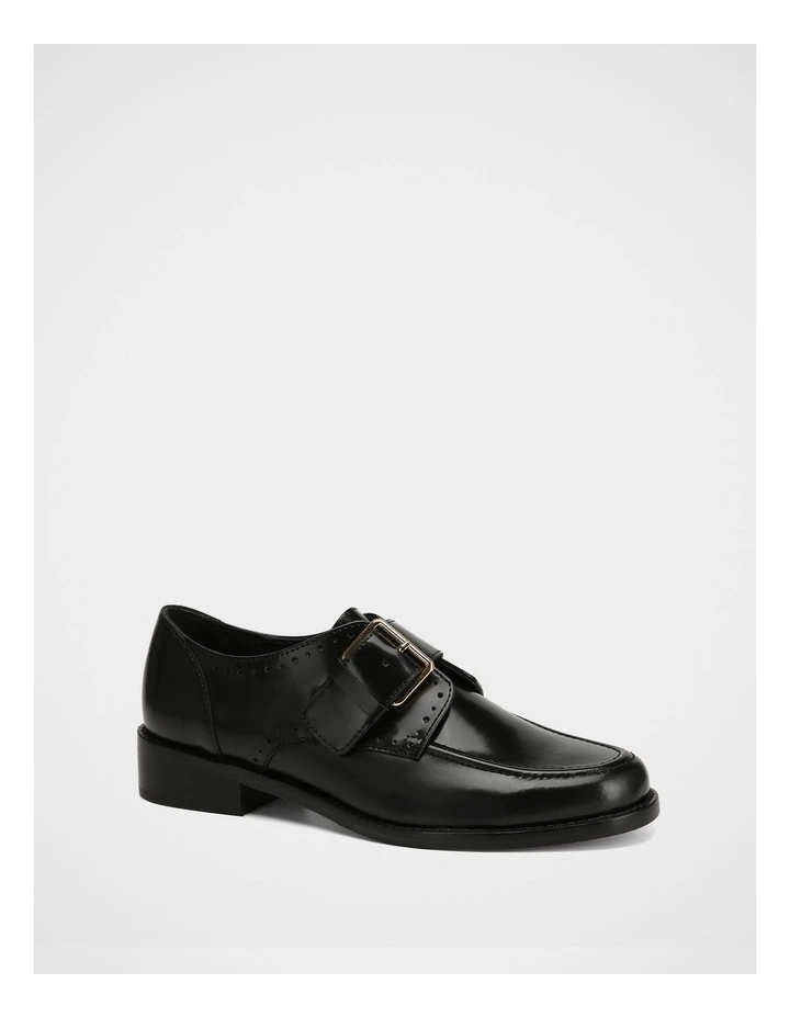 Fredi Leather Monk Strap Loafer in Black image 2