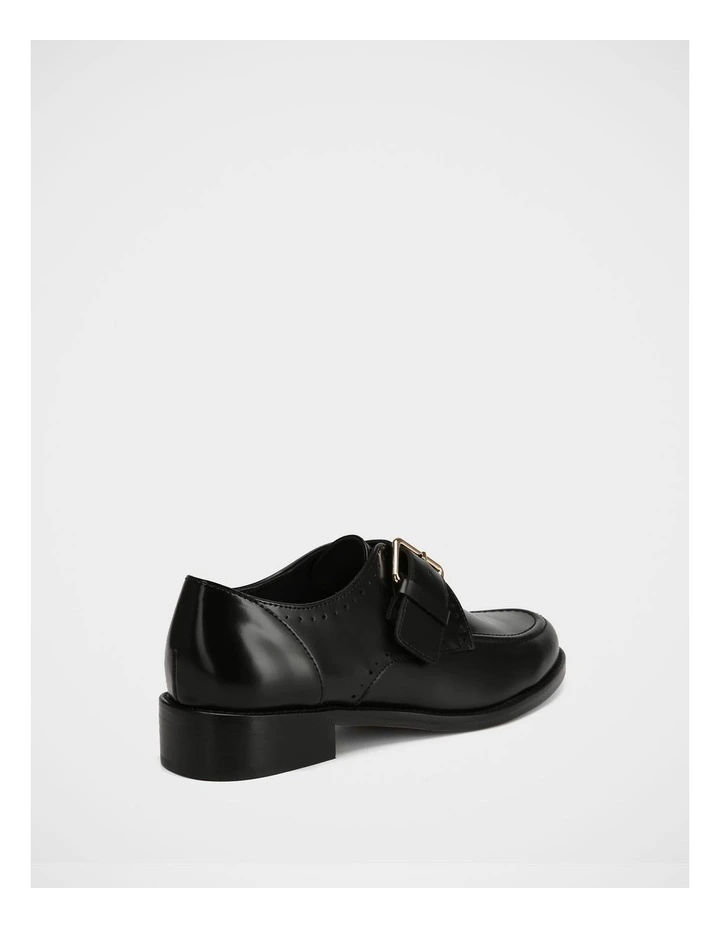 Fredi Leather Monk Strap Loafer in Black image 4