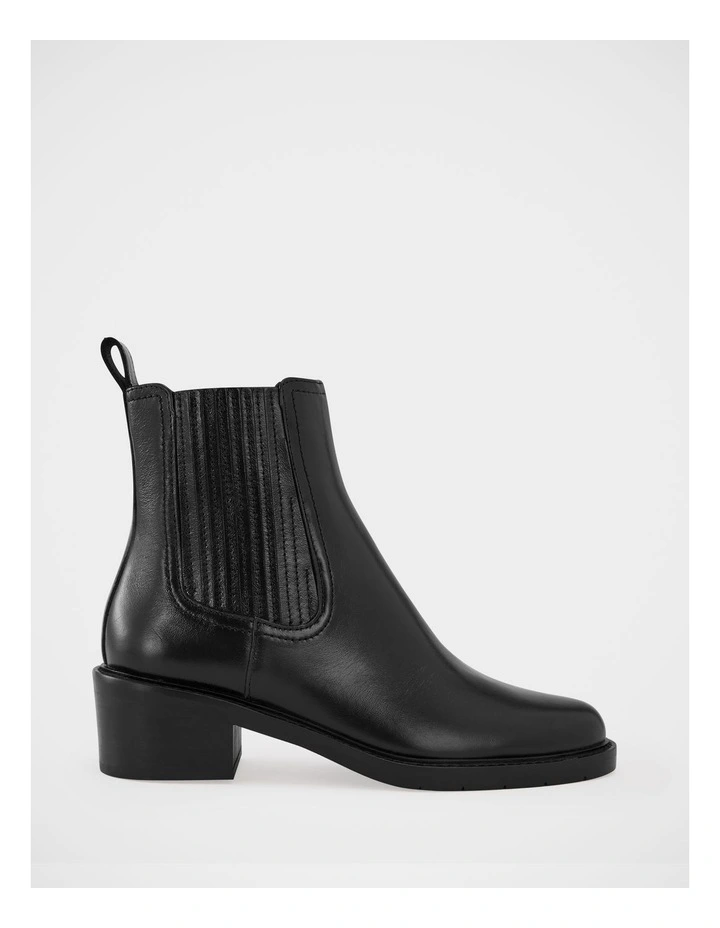 Baylee Leather Ankle Boot in Black image 1