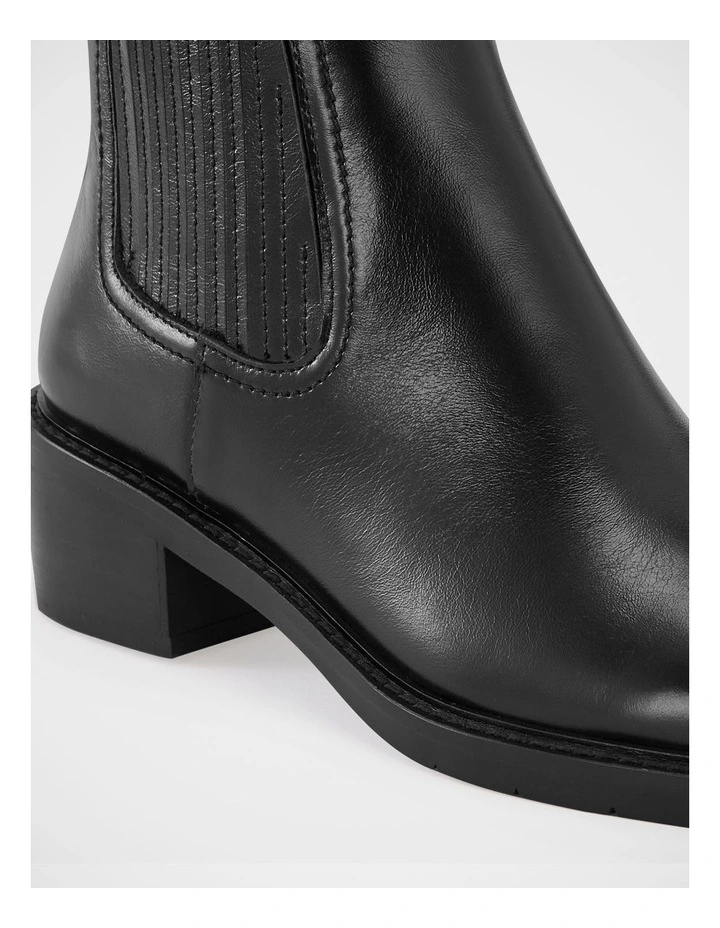 Baylee Leather Ankle Boot in Black image 3