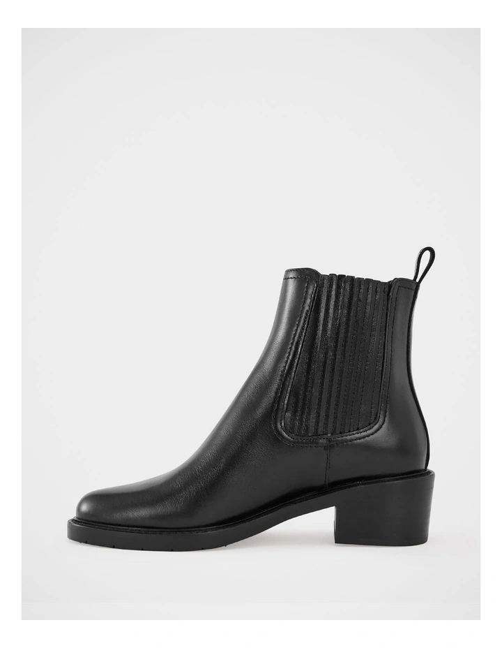 Baylee Leather Ankle Boot in Black image 6