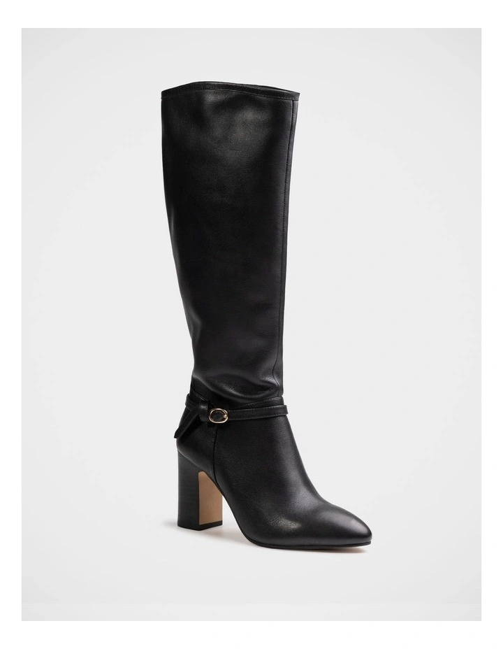 Presley Leather Knee High Boot in Black image 2