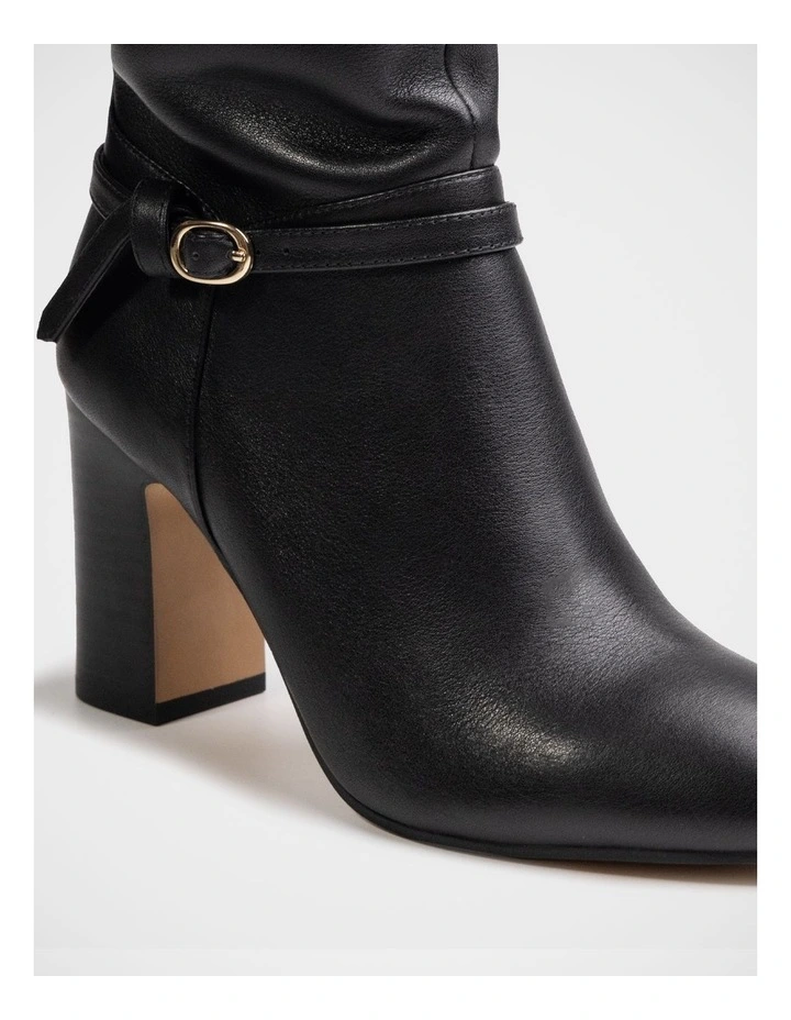 Presley Leather Knee High Boot in Black image 3