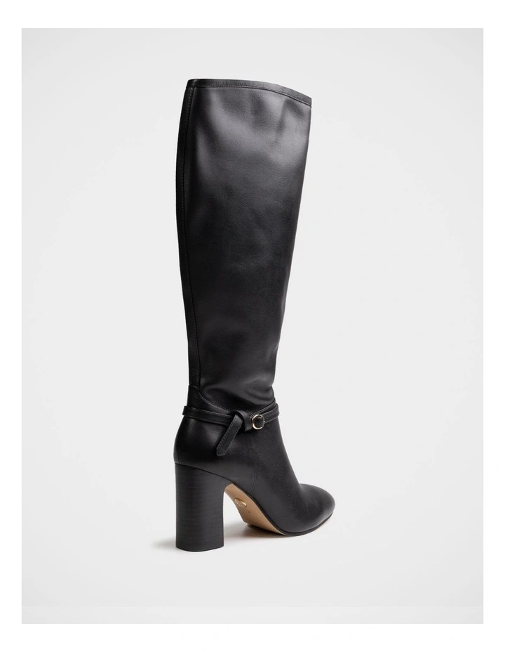 Presley Leather Knee High Boot in Black image 4