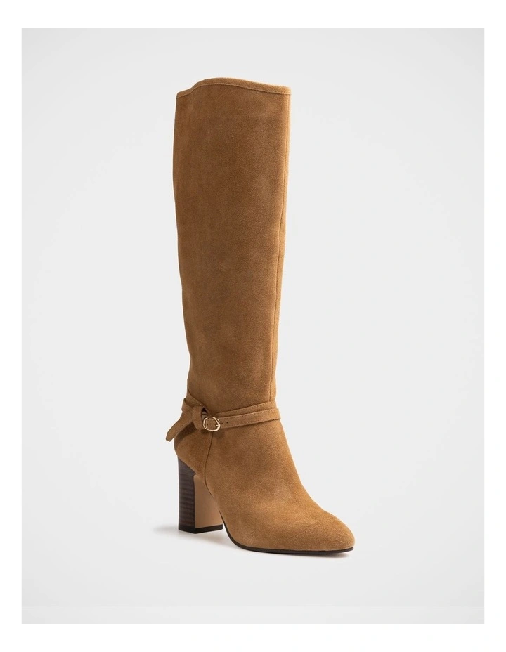 Presley Suede Leather Knee High Boot in Nutmeg image 2