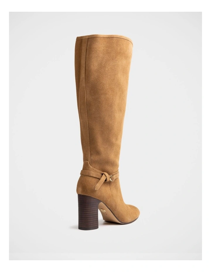 Presley Suede Leather Knee High Boot in Nutmeg image 3