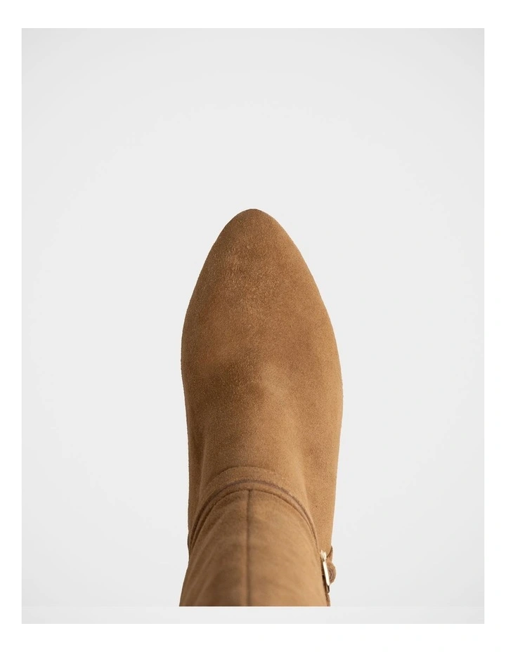 Presley Suede Leather Knee High Boot in Nutmeg image 4