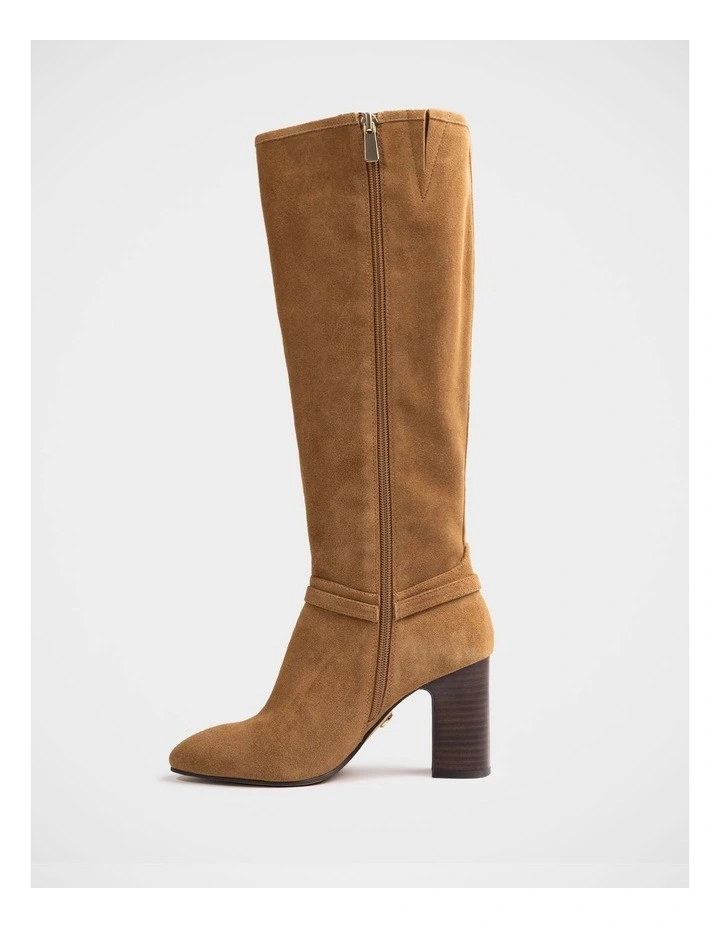 Presley Suede Leather Knee High Boot in Nutmeg image 5