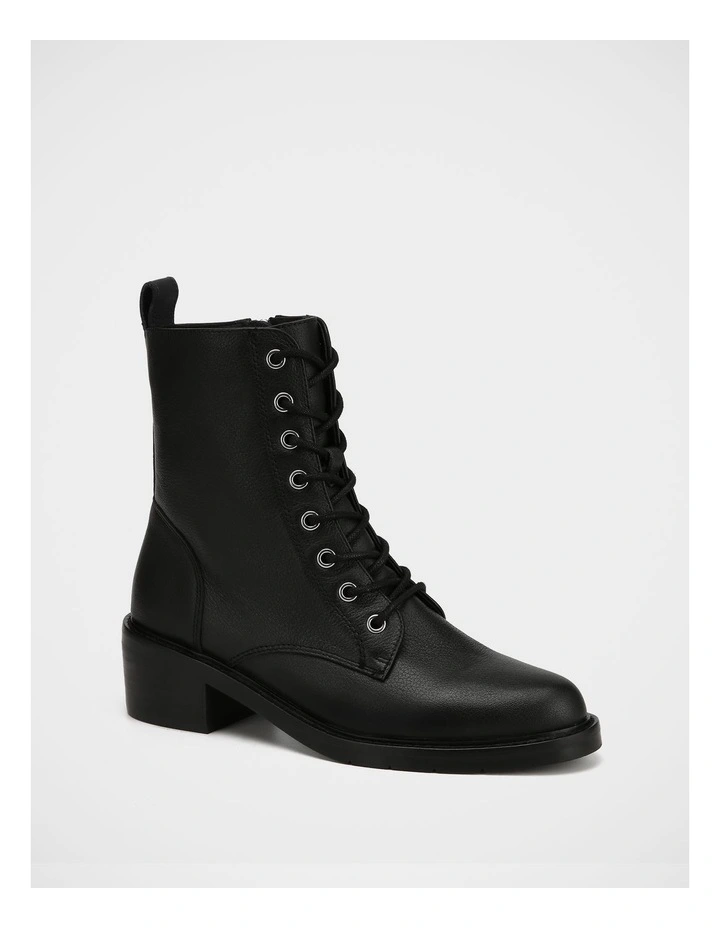 Benny Pebble Leather Ankle Boot in Black image 2