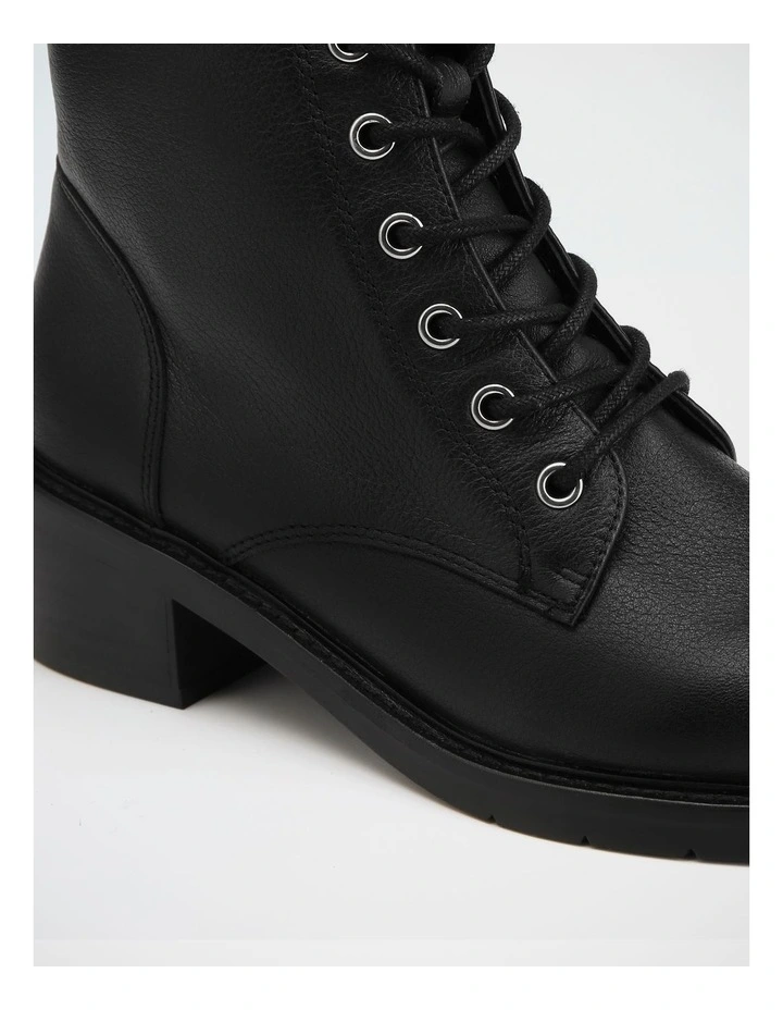 Benny Pebble Leather Ankle Boot in Black image 3