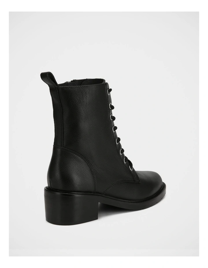 Benny Pebble Leather Ankle Boot in Black image 4