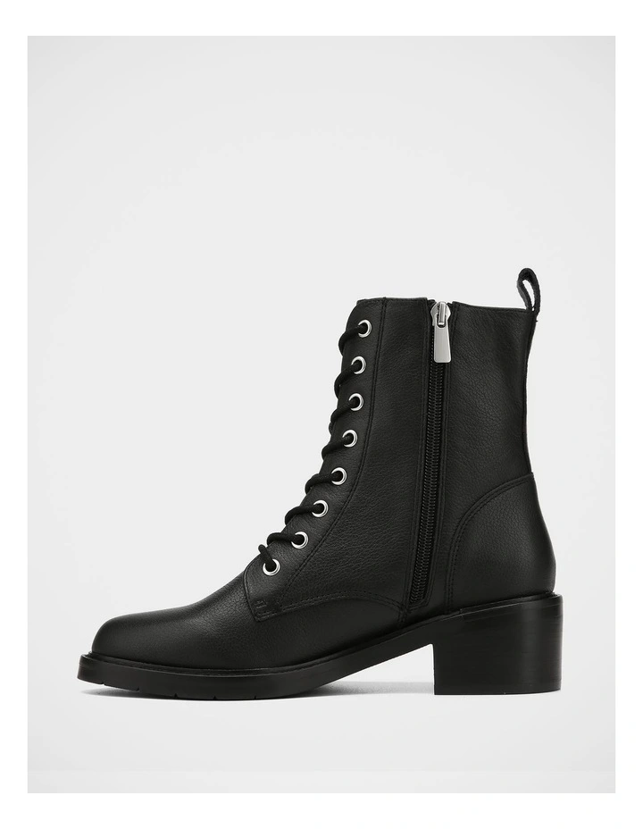 Benny Pebble Leather Ankle Boot in Black image 6