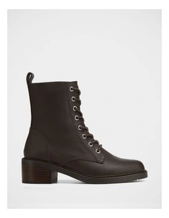 Benny Pebble Leather Ankle Boot in Ebony