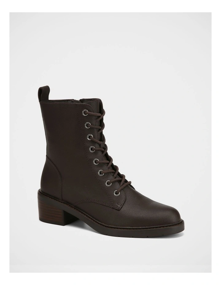 Benny Pebble Leather Ankle Boot in Ebony image 2