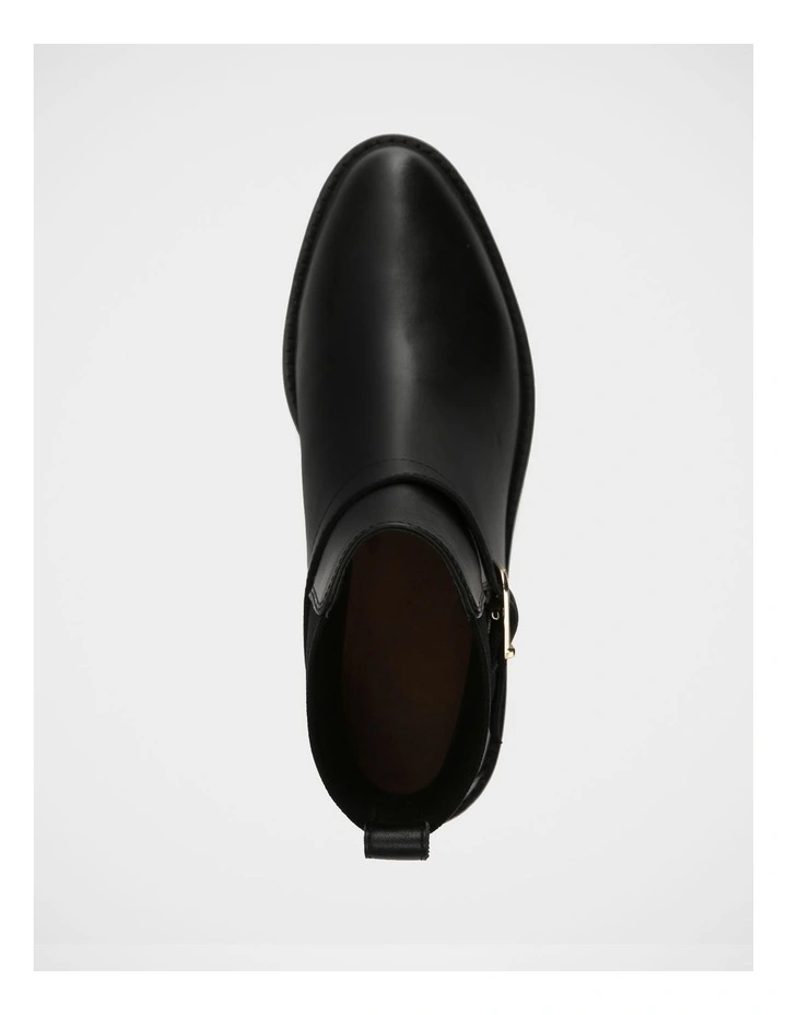 Brandy Leather Ankle Boot in Black image 5