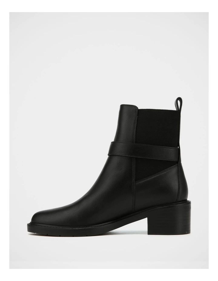 Brandy Leather Ankle Boot in Black image 6