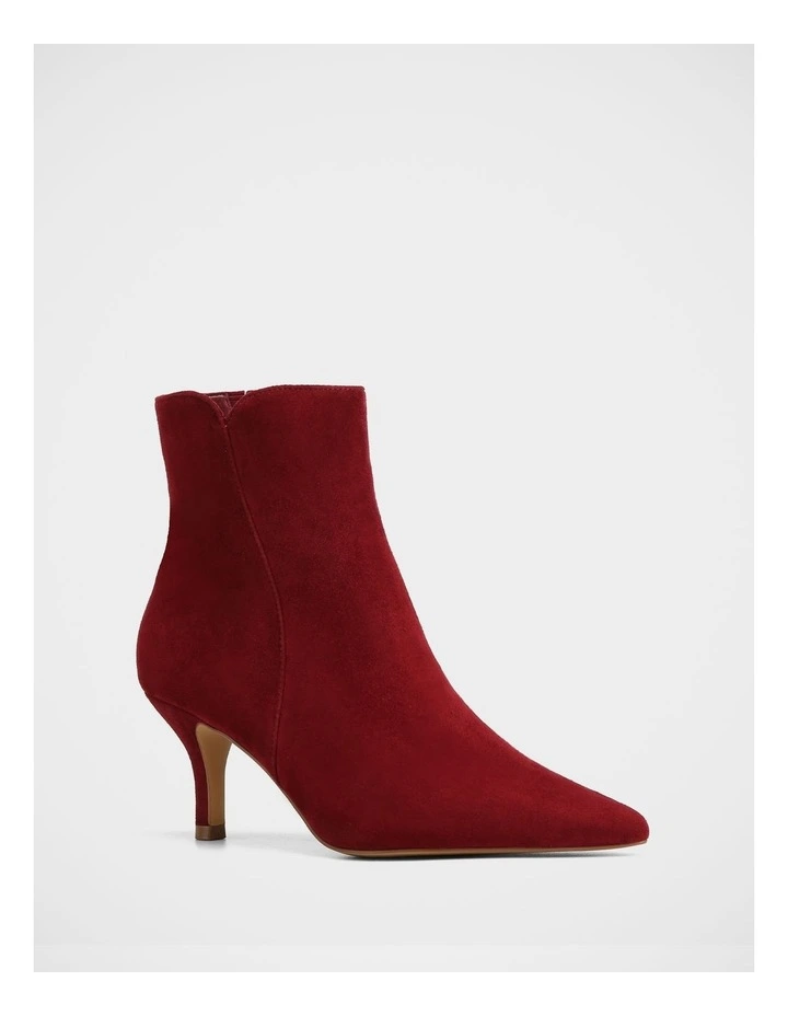 Tiara Suede Leather Ankle Boot in Berry image 2