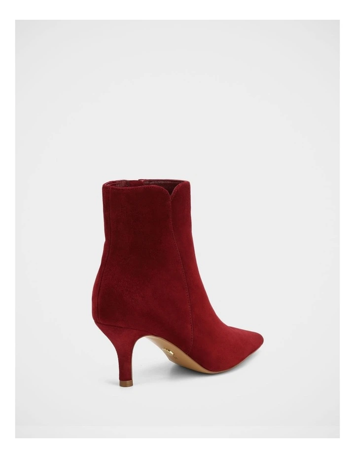 Tiara Suede Leather Ankle Boot in Berry image 4