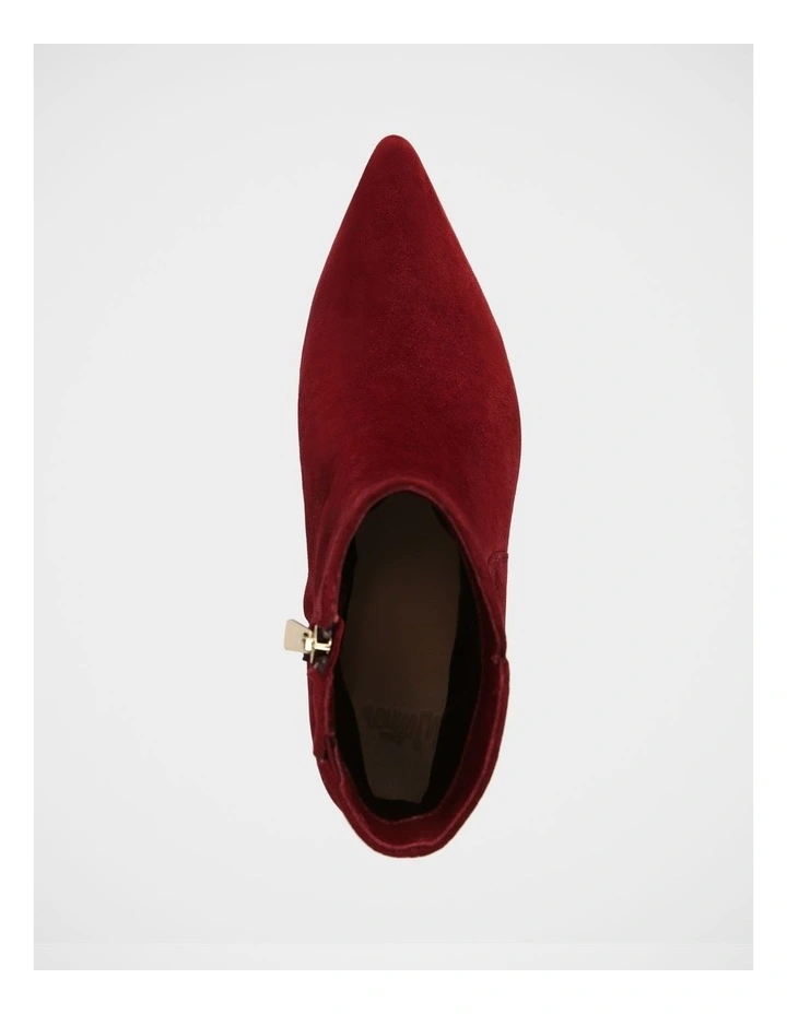 Tiara Suede Leather Ankle Boot in Berry image 5