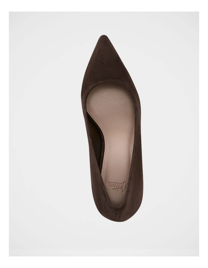 Parisa Suede Leather Pump in Chocolate image 5