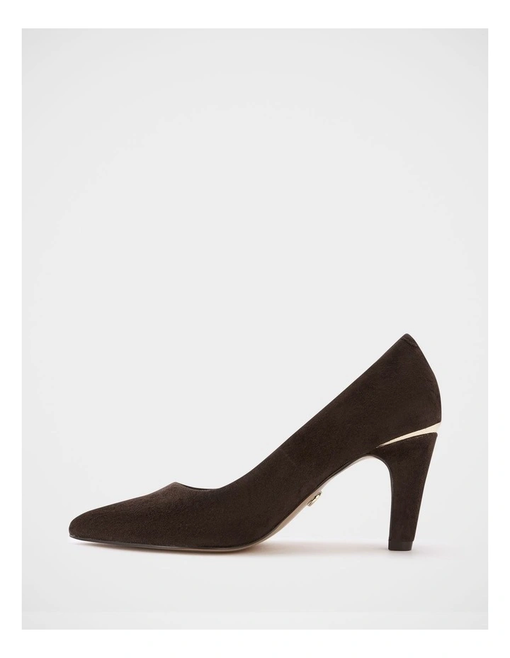 Parisa Suede Leather Pump in Chocolate image 6