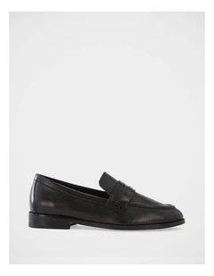 Alexandra Leather Loafer in Black