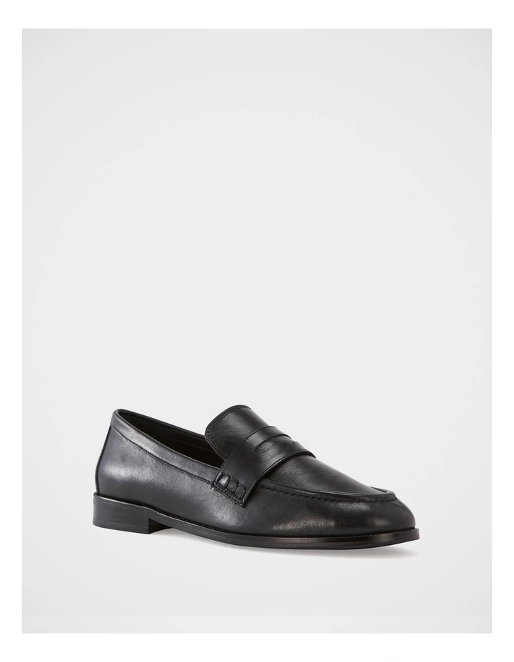 Alexandra Leather Loafer in Black image 2