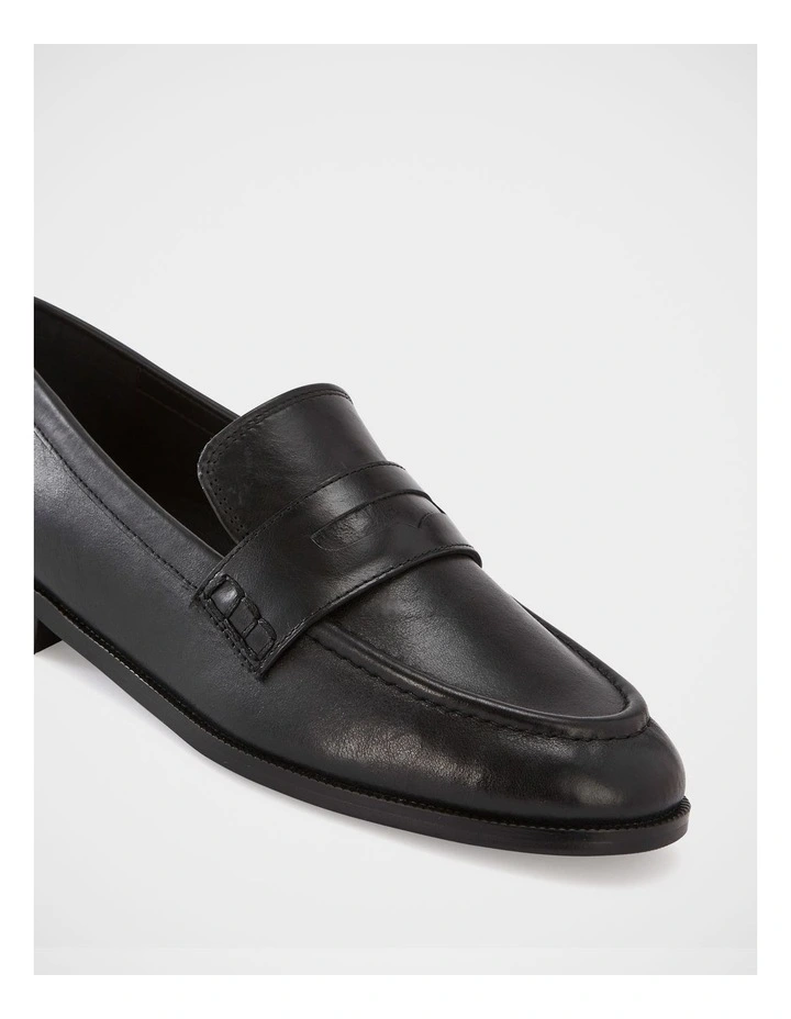 Alexandra Leather Loafer in Black image 3