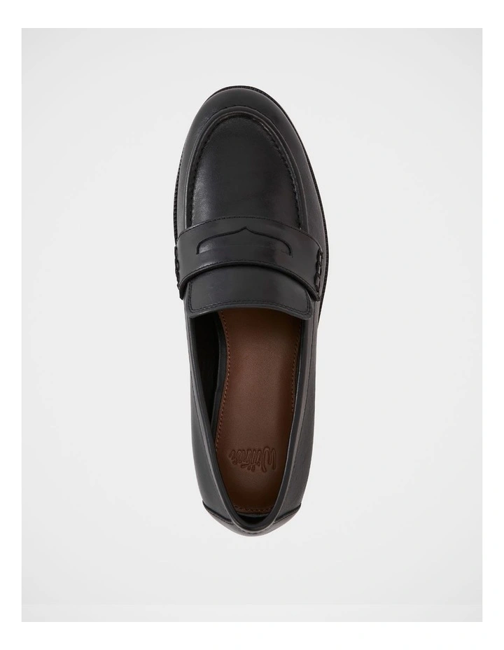 Alexandra Leather Loafer in Black image 5