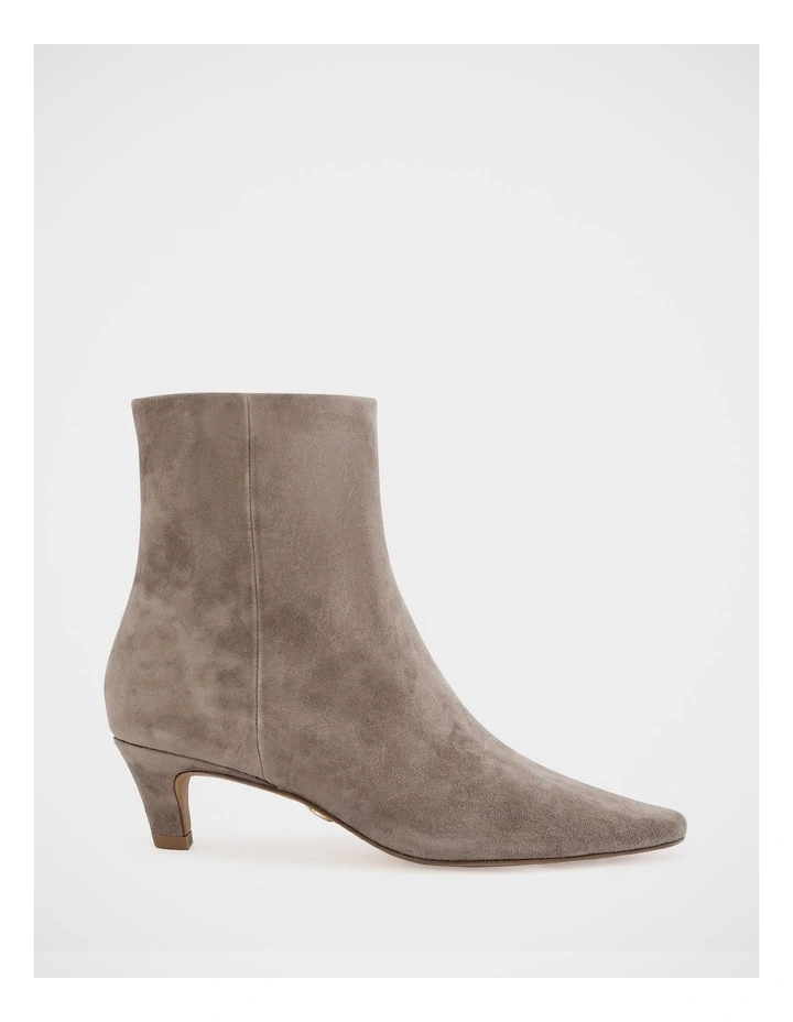 Honora Suede Leather Ankle Boot in Taupe image 1