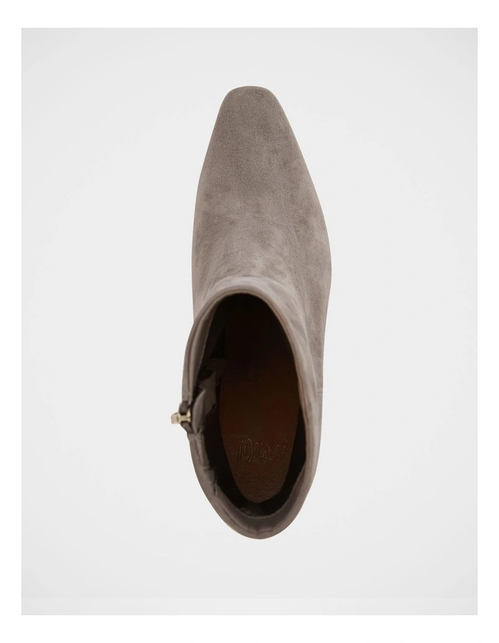 Honora Suede Leather Ankle Boot in Taupe image 5