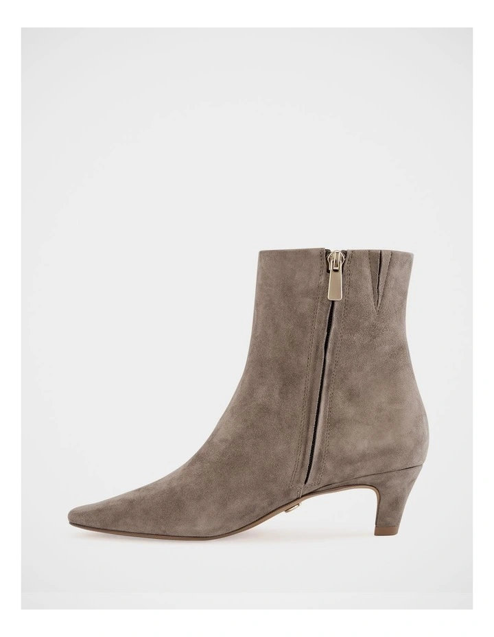 Honora Suede Leather Ankle Boot in Taupe image 6