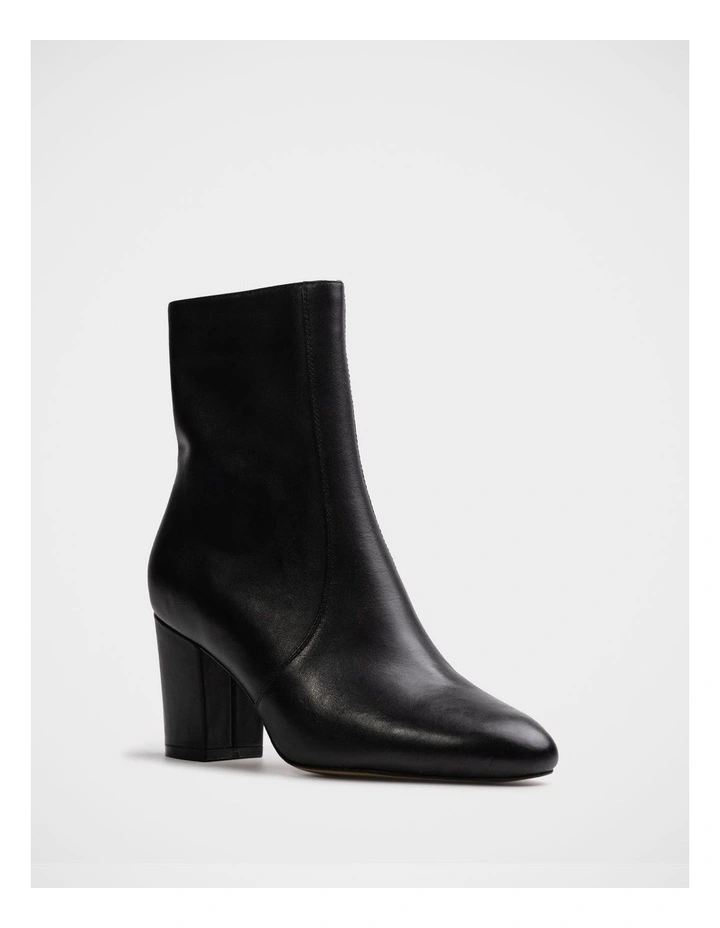 Kyrah Leather Ankle Boot in Black image 2