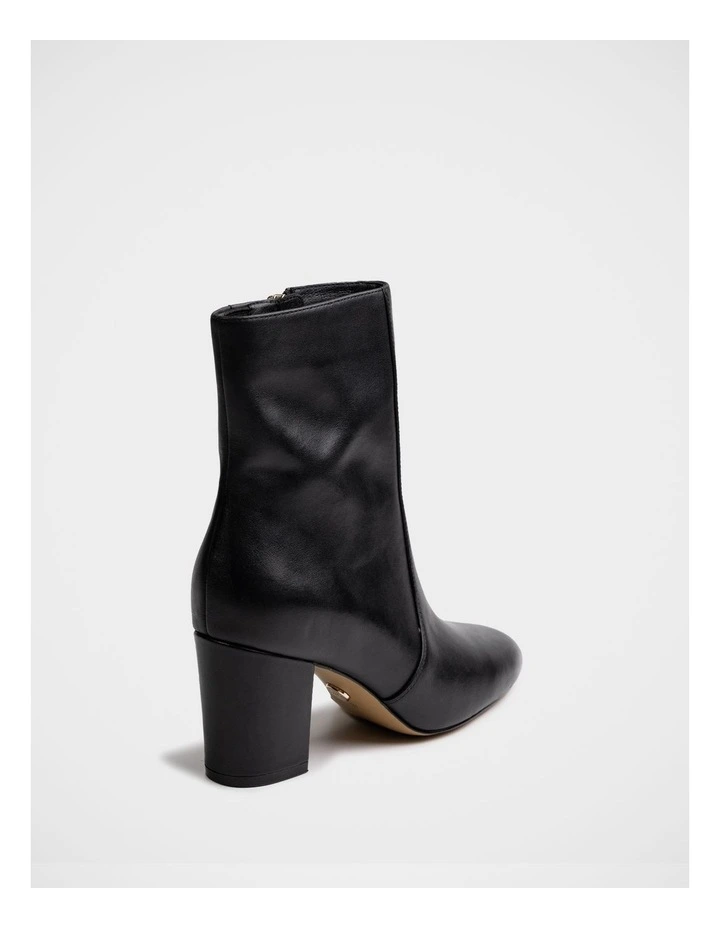 Kyrah Leather Ankle Boot in Black image 4