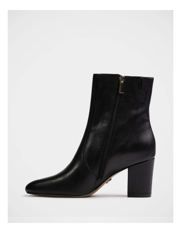 Kyrah Leather Ankle Boot in Black image 6