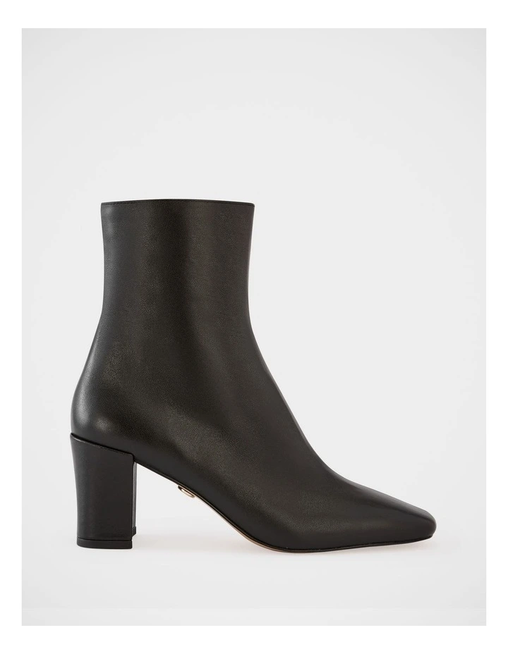 Lena Leather Ankle Boot in Black image 1