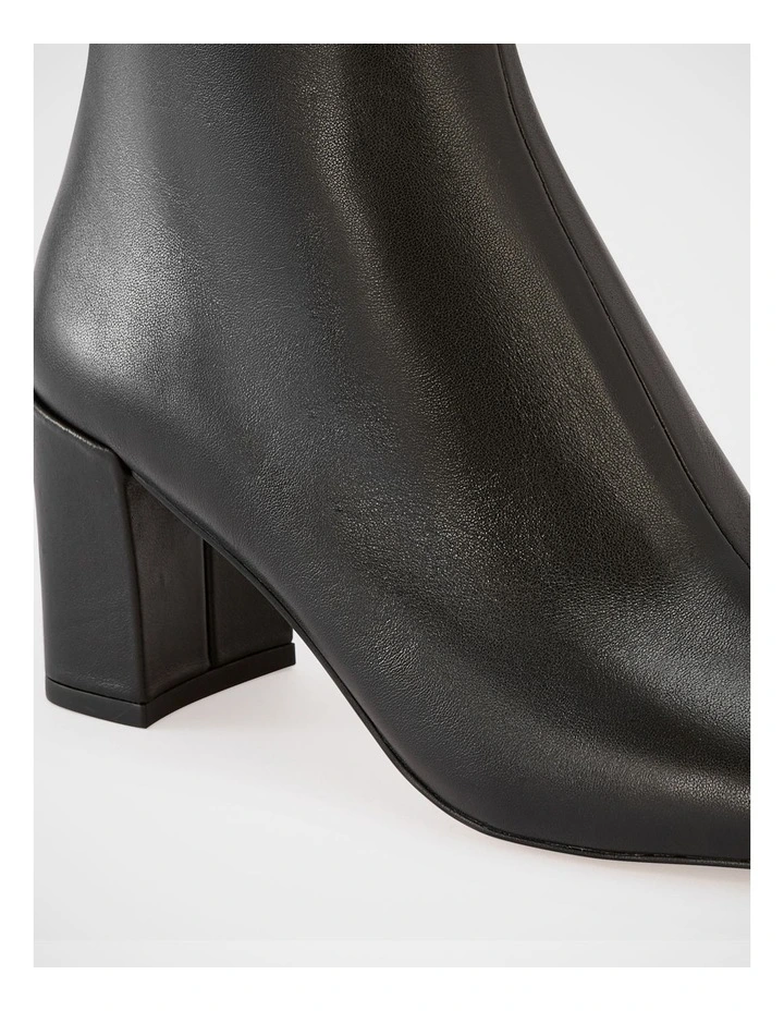 Lena Leather Ankle Boot in Black image 3