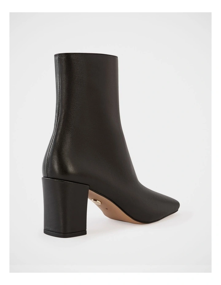 Lena Leather Ankle Boot in Black image 4