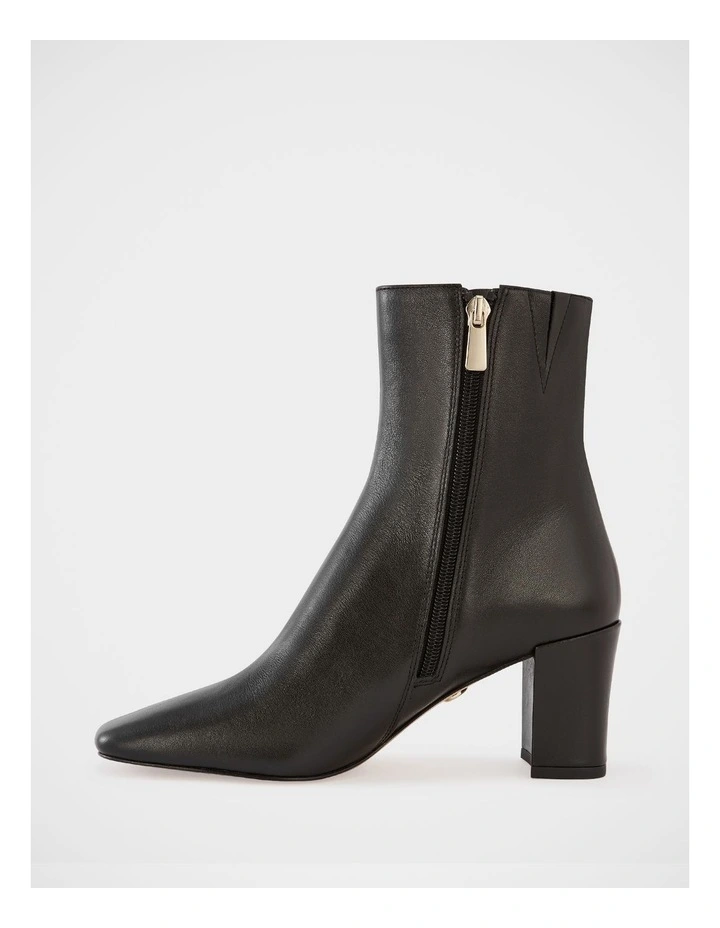 Lena Leather Ankle Boot in Black image 6