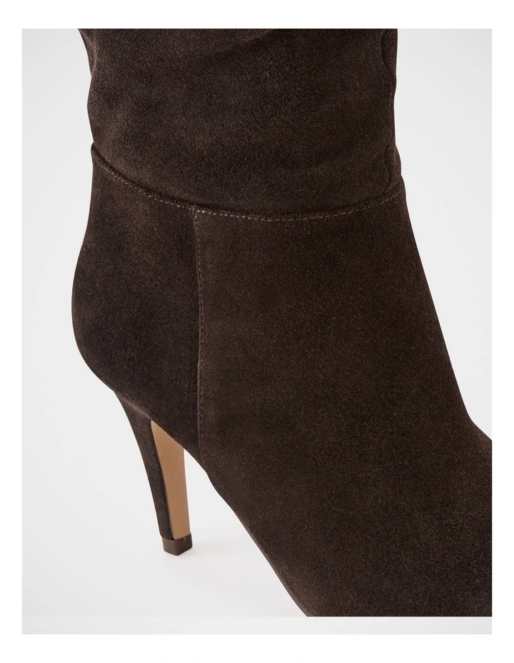 Romayn Suede Leather Knee High Boot in Ebony image 3
