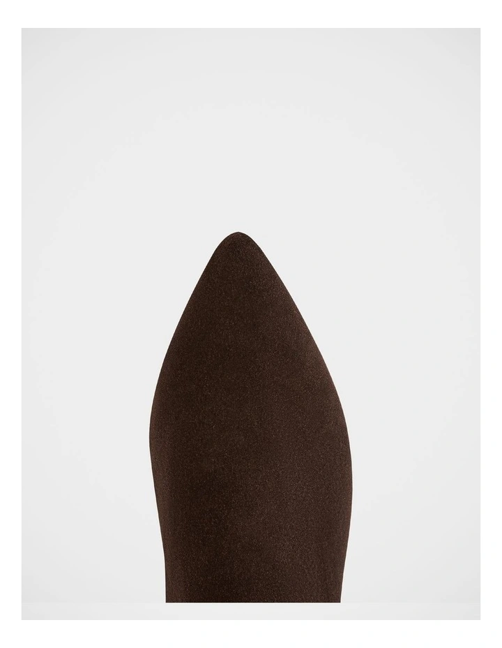 Romayn Suede Leather Knee High Boot in Ebony image 5