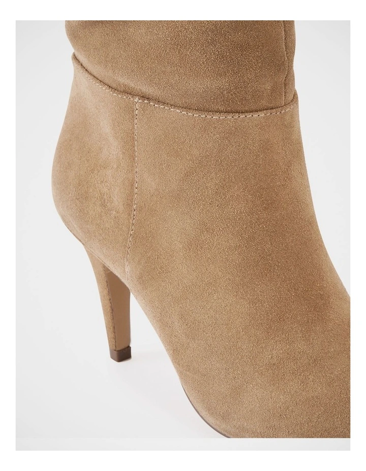 Romayn Suede Leather Knee High Boot in Fawn image 3