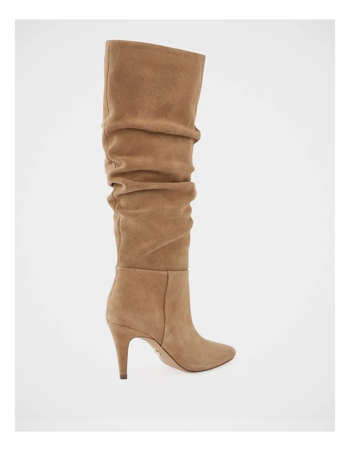 Romayn Suede Leather Knee High Boot in Fawn image 4
