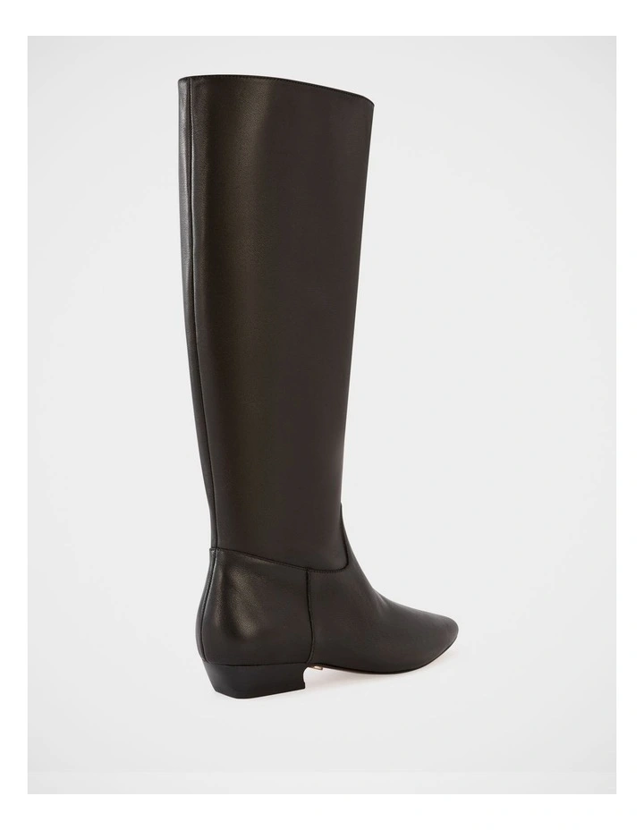 Carys Leather Knee High Boot in Black image 4