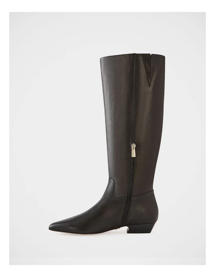 Carys Leather Knee High Boot in Black image 6